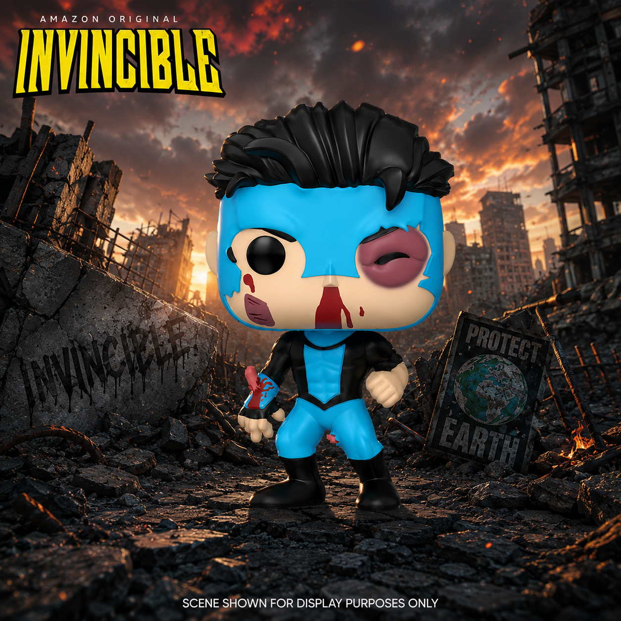 Funko Pop! TV: Invincible - Invincible (Conquest Battle Damaged) (Bloody) Vinyl Figure #1912