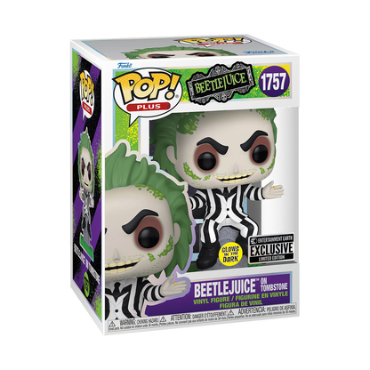 Funko Pop! Plus: Beetlejuice on Tombstone (Glow) EE Exclusive Vinyl Figure #1757