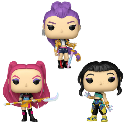 Funko Pop! K-Pop Demon Hunters Vinyl Figure - Bundle Set of 3 – Rumi, Mira & Zoey