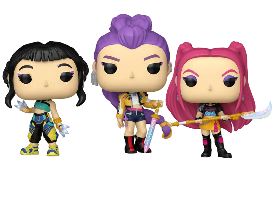 Funko Pop! K-Pop Demon Hunters Vinyl Figure - Bundle Set of 3 – Zoey, Rumi & Mira