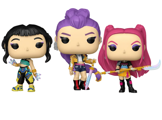 Funko Pop! K-Pop Demon Hunters Vinyl Figure - Bundle Set of 3 – Zoey, Rumi & Mira